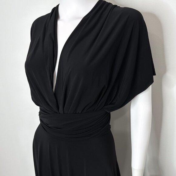 Dessy Group Maracaine Jersey Twist Wrap Convertible Cocktail Dress in Black - Picture 7 of 16